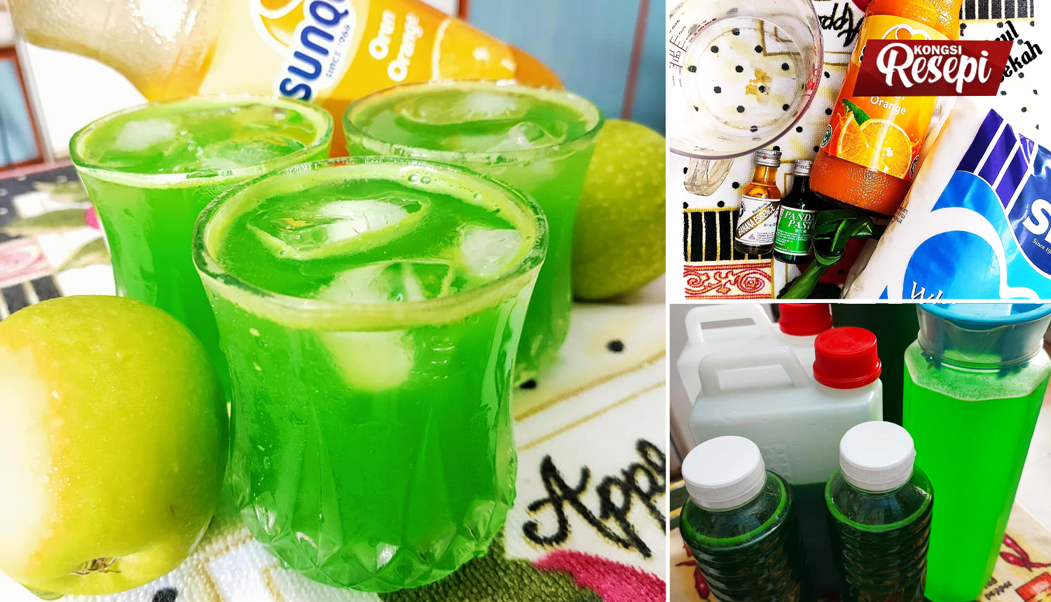 Cara Mudah Buat Sirap Fanta Hijau Guna Pati Homemade. Sesuai Buat Hidangan Untuk Tetamu!